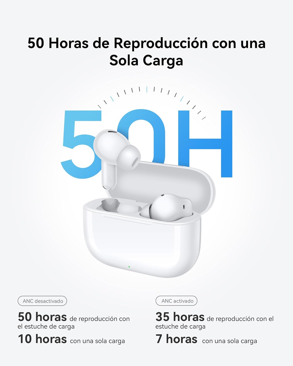 HUAWEI FreeBuds SE 4 ANC, Auriculares Inalambricos Bluetooth, 50 Horas de Duración de la Batería, Cancelación de Ruido Multimodo para Desplazamientos y Oficina, Ligeros de 4,3 g, Llamadas Bluetooth 3