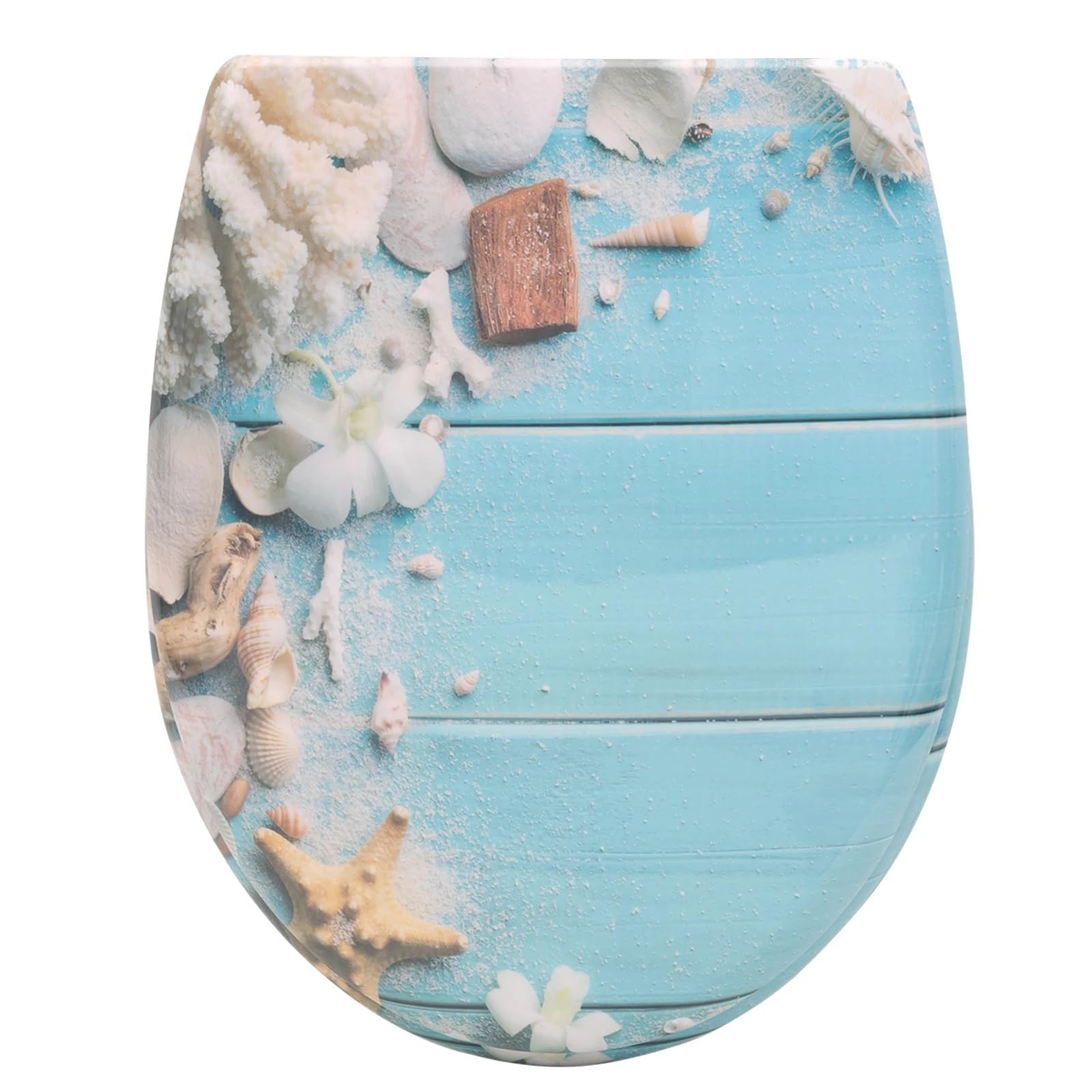 Soft Close Toilet Seat Oval Toilet Lid Duroplast Toilet Seat Soft-Close Antibacterial with Quick Release Function for Bathroom Parts(Color04)