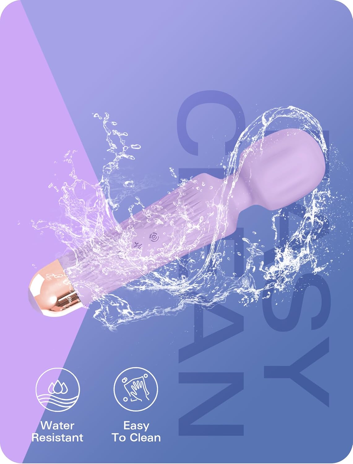 Personal Massager, Powerful & Compact Size, Fast Charging with 4-Hour Runtime, Quiet Waterproof Cordless Design, Multiple Speeds for Neck, Back, Shoulder & Full Body Muscle Relaxation (Purple) - Image 5