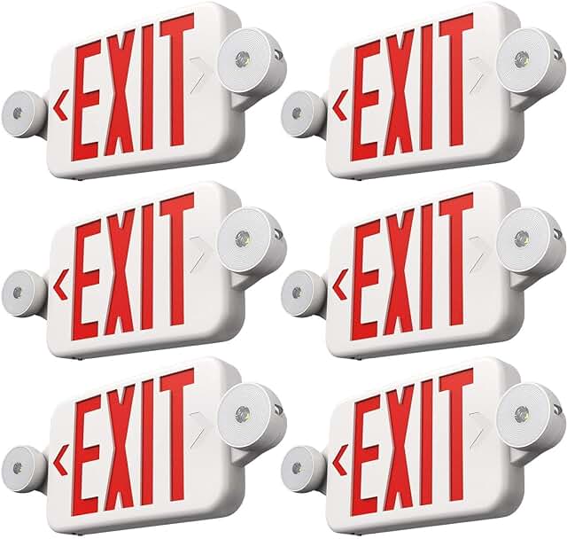 FREELICHT Exit Sign Combo with Emergency Lights