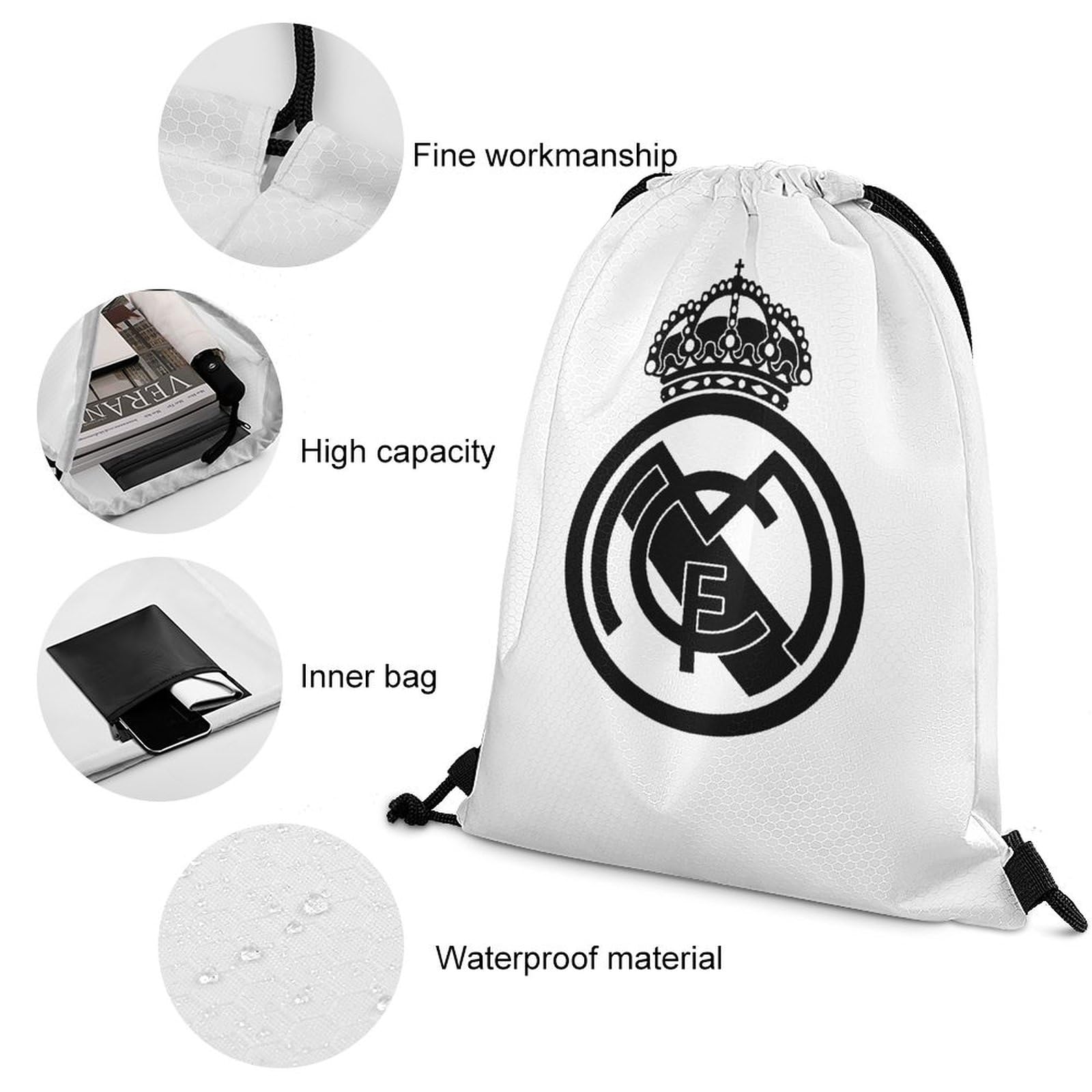 Amazon.co.jp: 巾着袋 レアルマドリード ナップサック