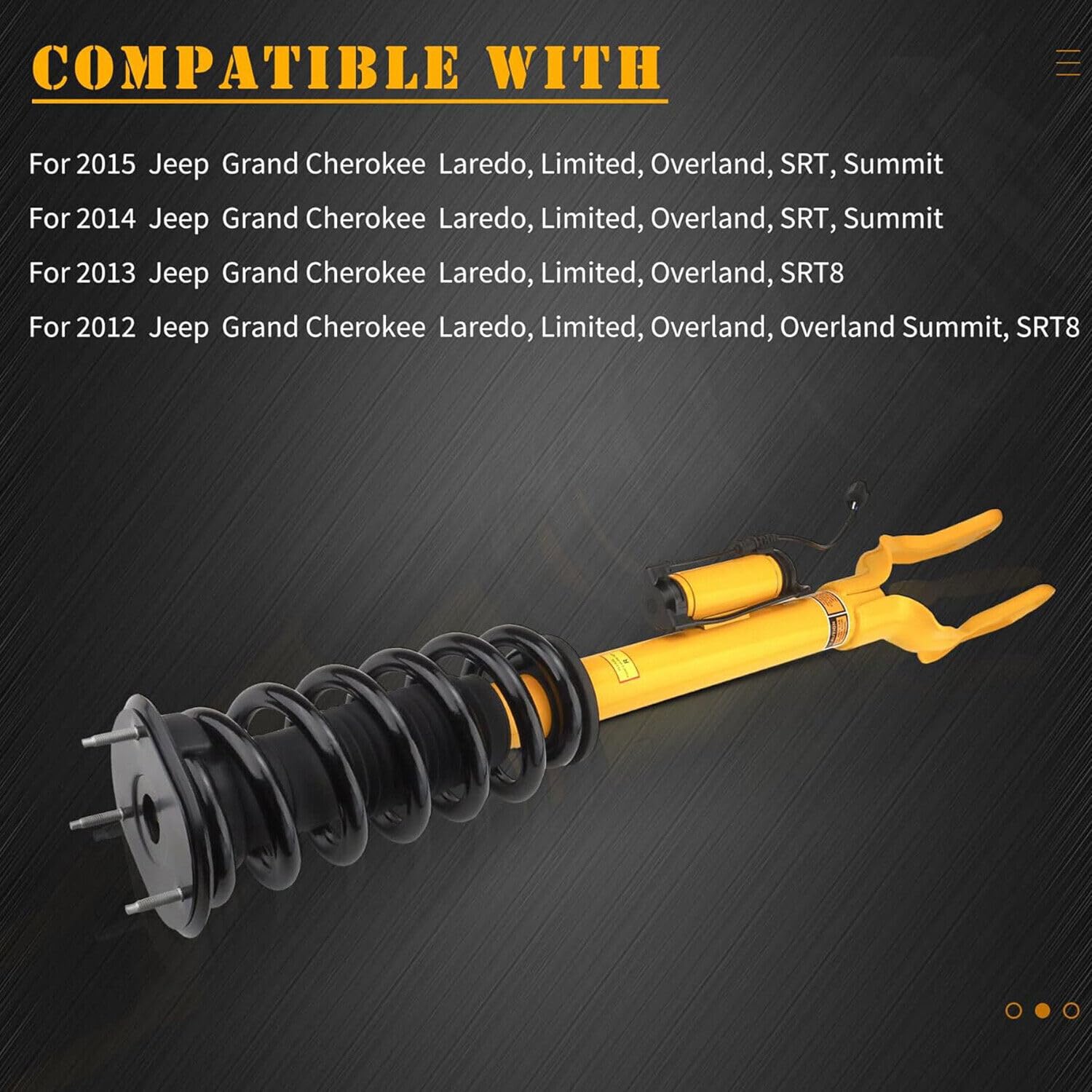 2 x przednie amortyzatory z elektrycznym do Jeep do Grand Cherokee Overland SRT8 2012-15 US