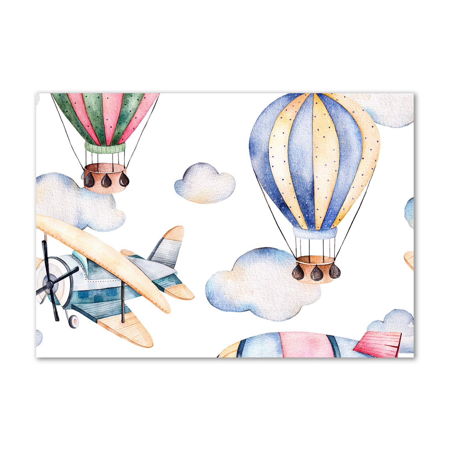 Tableau acrylique avions et globes pour illuminer le salon ou un bureau