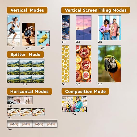 55 FHD Video Wall Digital Signage Display Panel, 700 nits, 24/7 Operation, Modular Splicing from 1x2 to 4x4 and More for Control Rooms, Recording Studios, Broadcast Studios & More