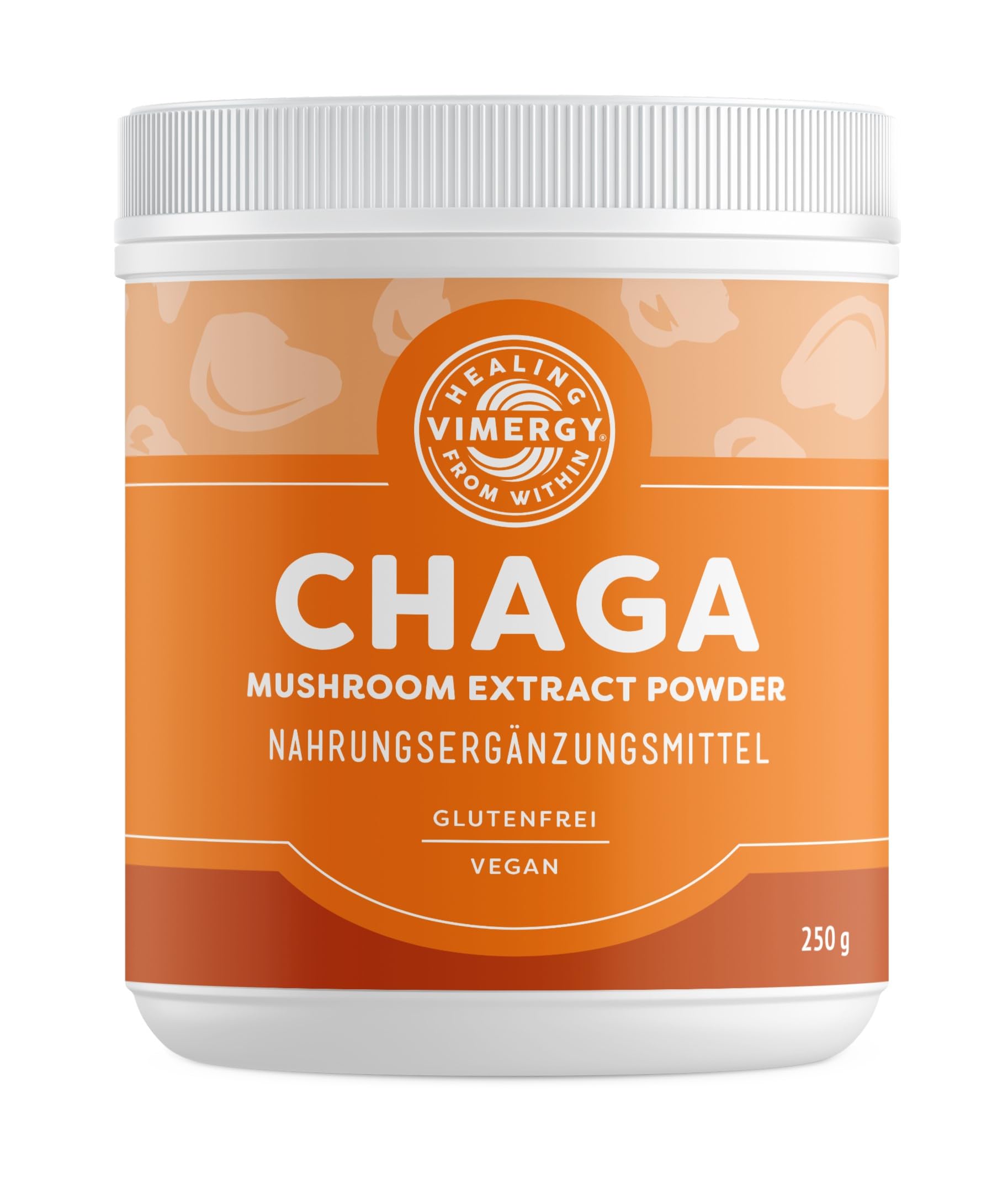VIMERGY Wild Chaga Bio Ganzpilz-Extraktpulver, 250 g | Ideal für Tee, Kaffee oder Smoothies. Koscher, vegan, gentechnik-, gluten- und alkoholfrei, paleo.