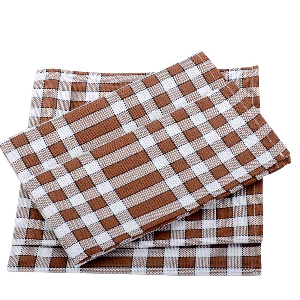 Lingorama Normande Table Napkins 50 x 50cm - Sold Individually chocolate