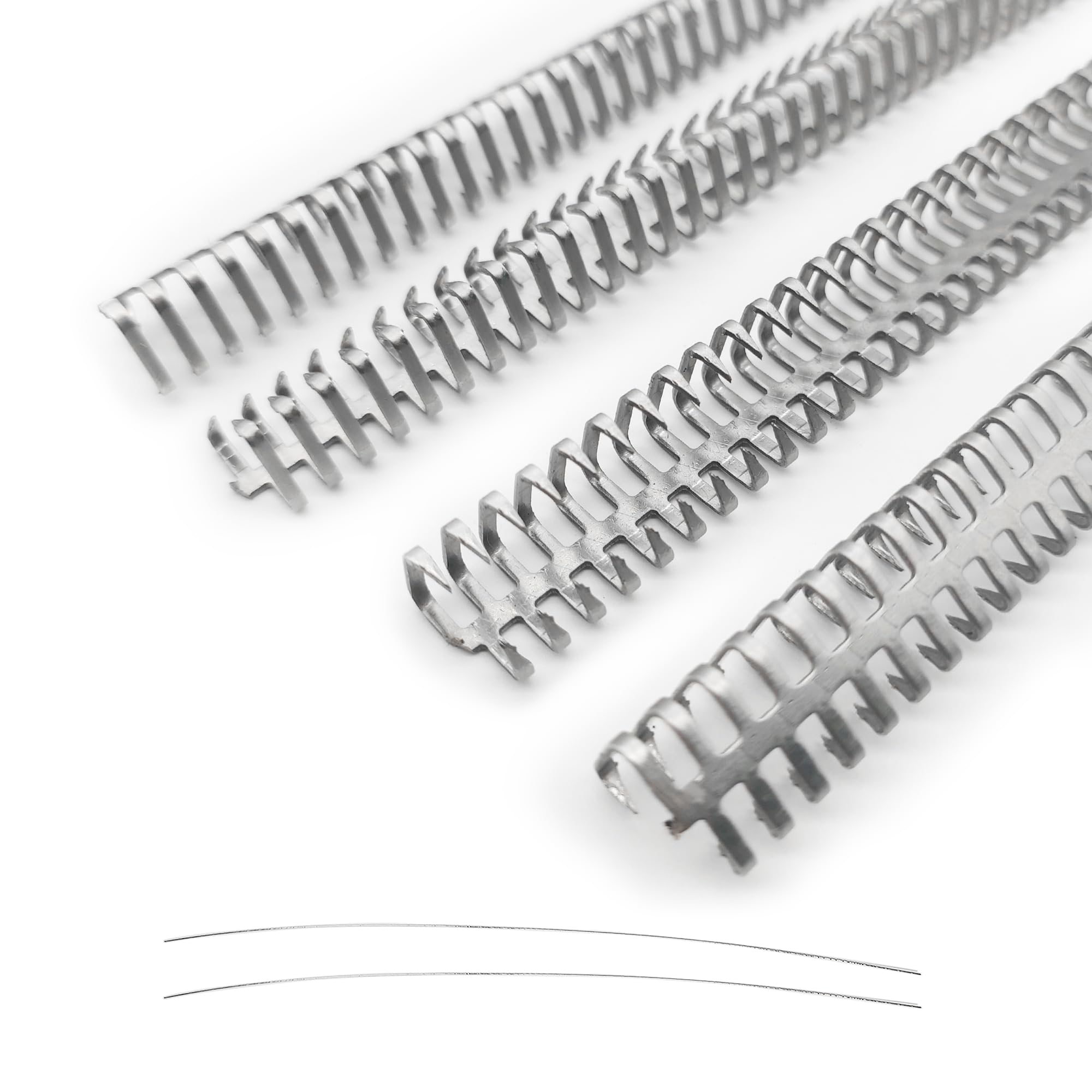 Giunti per Nastro Trasportatore 300 mm in Acciaio Inox, Giunzioni Meccaniche Metalliche per Nastri Leggeri/Medio-Spessi 2,5–4,8 mm, 4 Pezzi con 2 Perni, per Cinghie in Gomma/PVC, Uso Alimentare