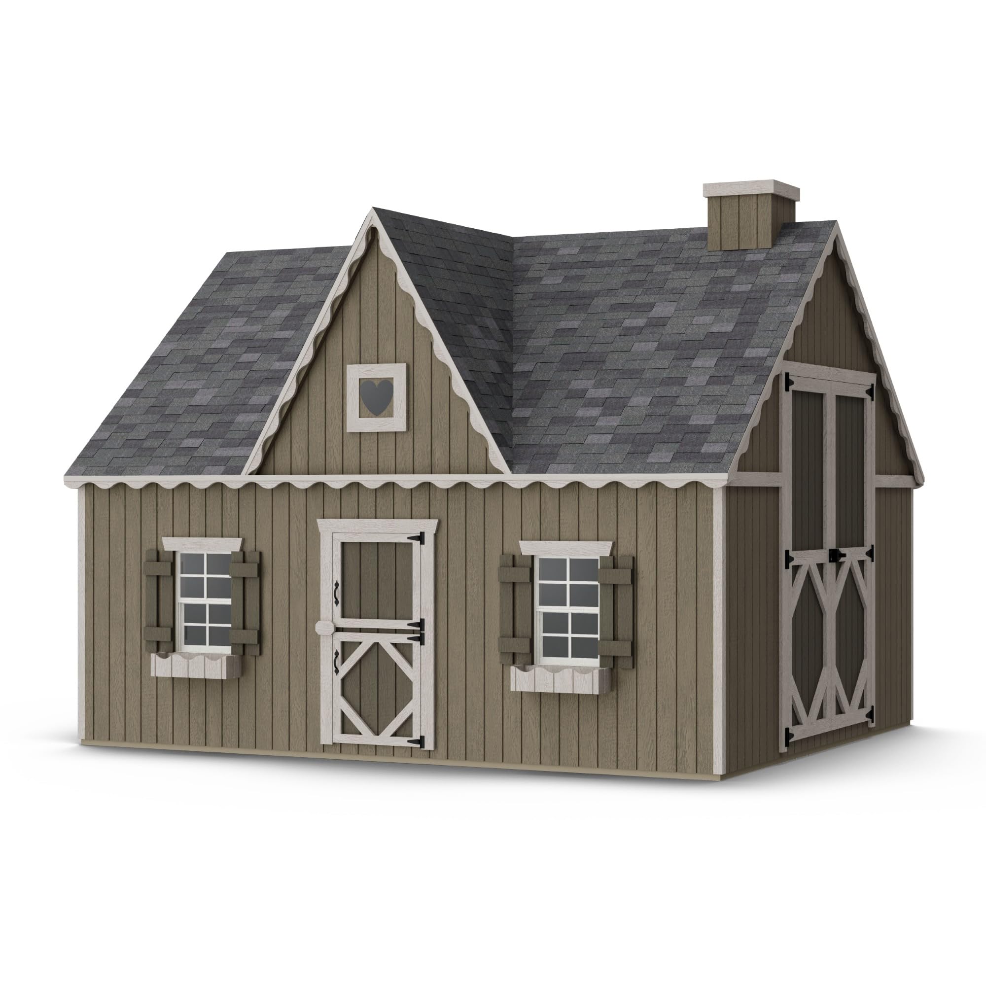 10x12 Victorian Playhouse with Floor, Outdoor Wood Do-It-Yourself Kit