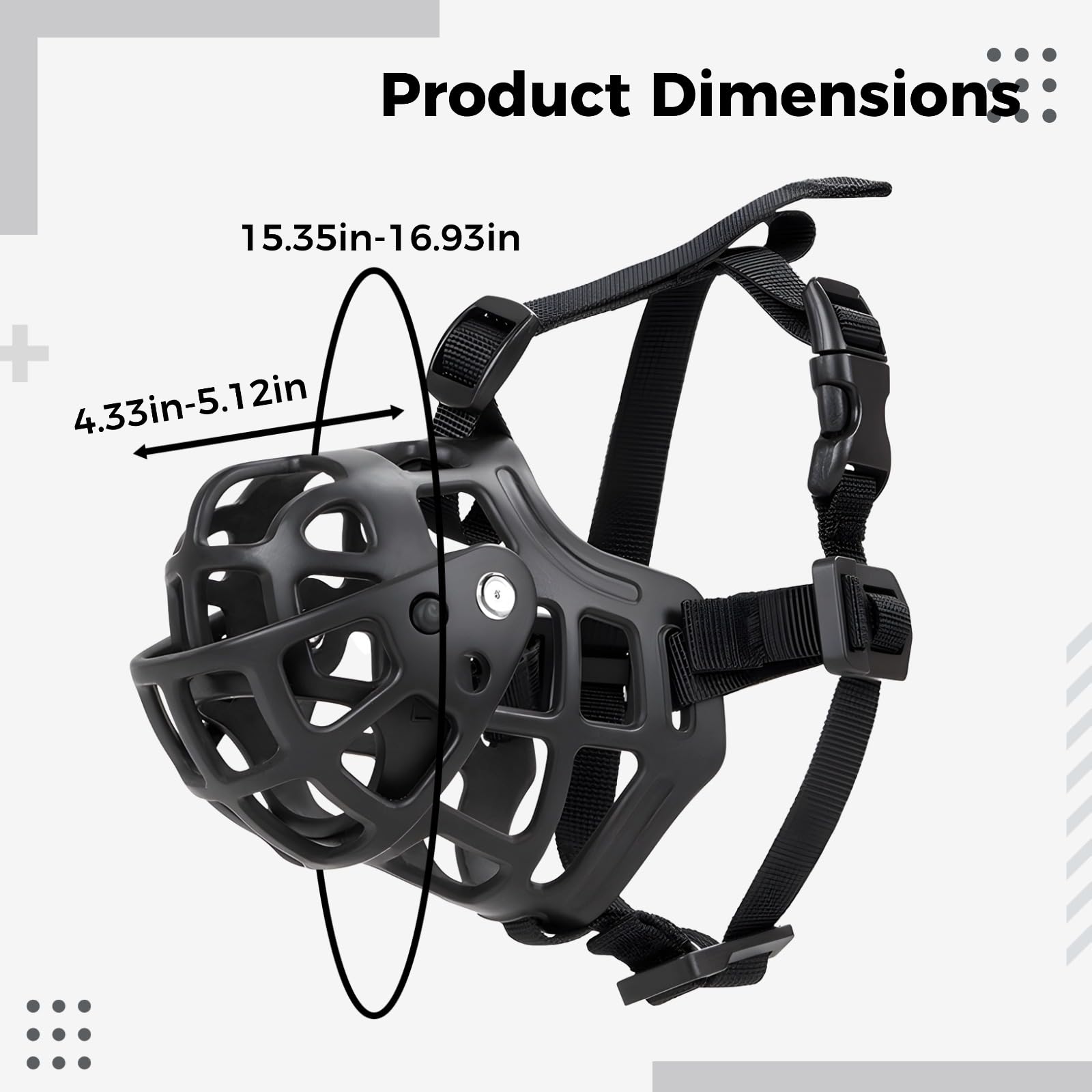 Muselière XXL pour Chien, Panier à Sangles réglables, Conception renforcée Anti-Fuite, Permet de haleter et de Boire, pour Grands Chiens comme Les Golden Retrievers