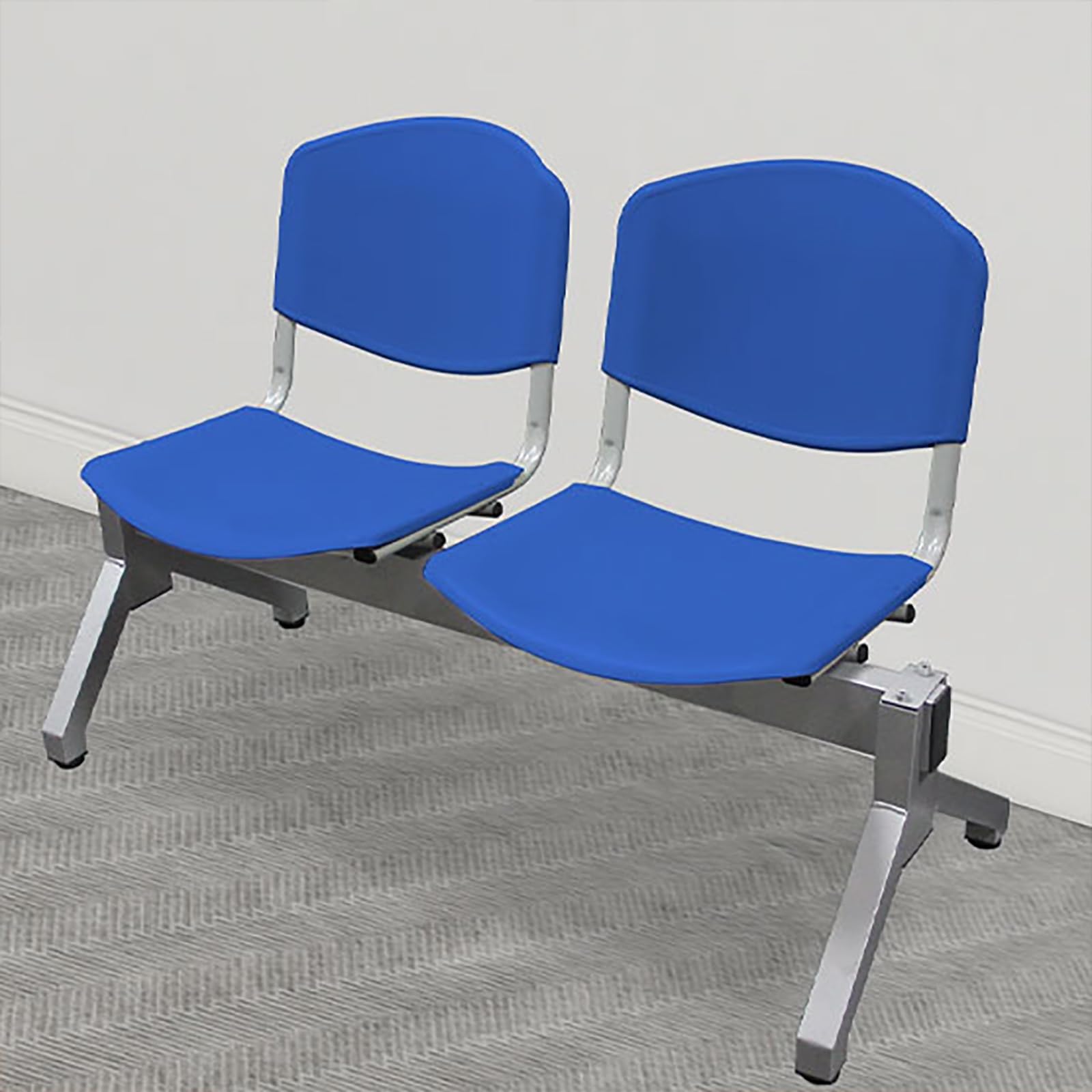 OZBMA Waiting Room Bench Set with Backrest, Durable Seating for Office Reception, Airport, Bank, Hospital, and Barbershop Use (Blue)