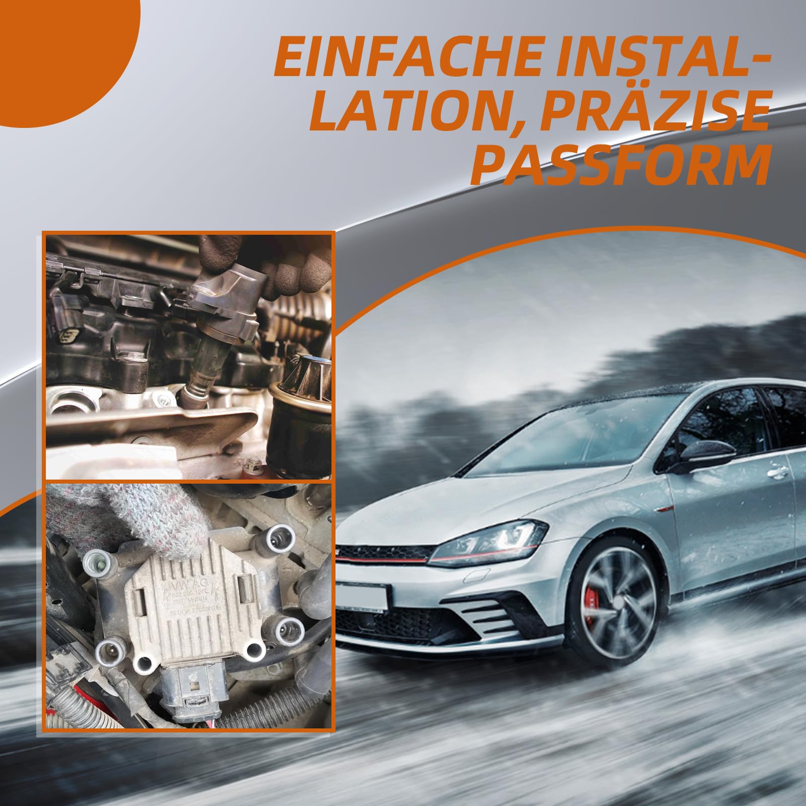 Cewka zapłonowa i zestaw kabli do Touran, Golf 5 Plus, Golf 6, Beetle, Caddy, Polo, A1 8X, A3 8P, Altea, Ibiza, Leon, Toledo, Fabia, Octa-via, Rapid, Roomster 1.2 TSI