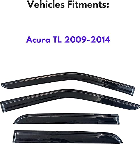 Miniatura 66 de KPY Moldura deflectora de viento con protección contra la lluvia compatible con Mazda CX-3 2016-2021 (CX3), 4 unidades, para ventana lateral