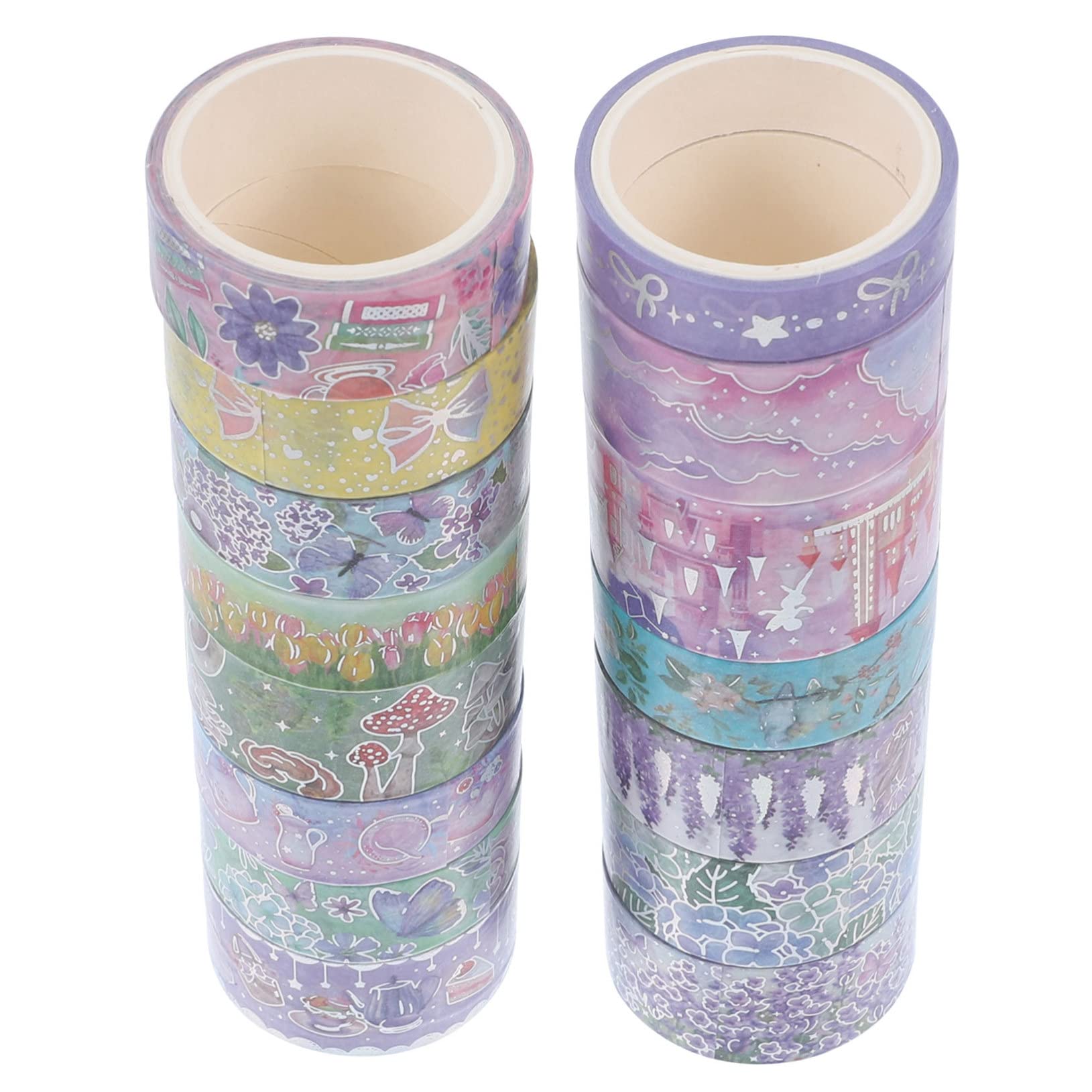 NUOBESTY 45 Nastro Washi Decorativo Di Adesivi Per Scrapbooking e Pianificazione Design Creativo e Riposizionabile Materiale Carta Giapponese Di Qualità Per Decorare e Personalizzare