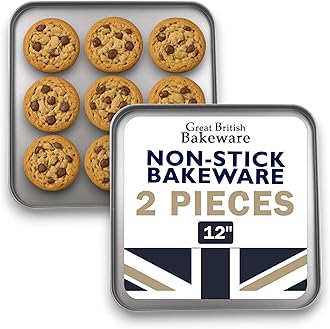 Samuel Groves 2X 31cm Square Oven Baking Tray, Double Coated Non Stick, Made in England