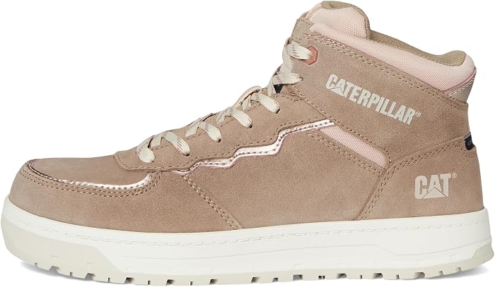 Женские кроссовки Caterpillar Streamline Court Mid Composite Toe, цвет: Серо-коричневый — фото 2