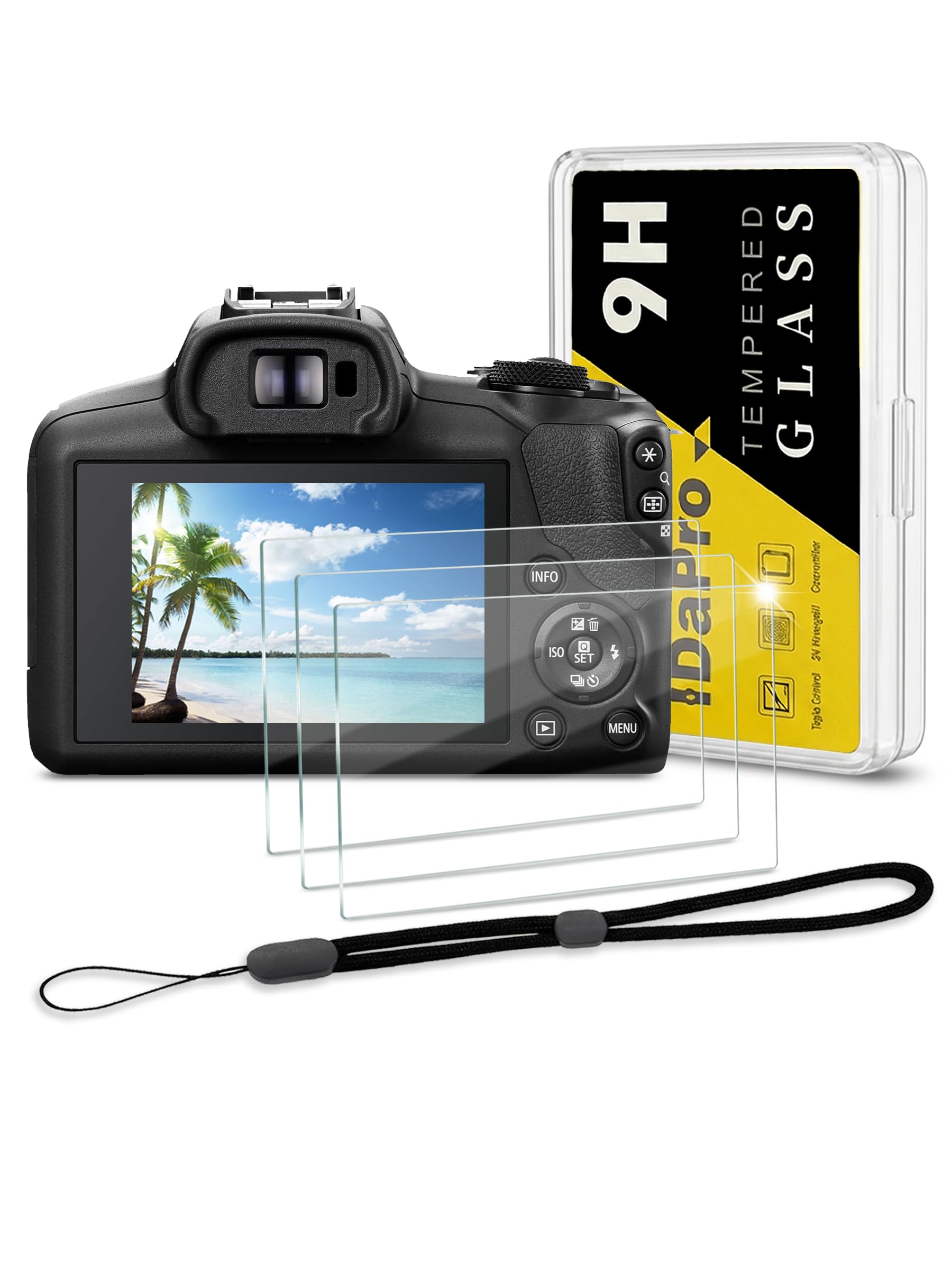 iDaPro Screen Protector for Canon EOS R50 V/R100/R10, 9H Tempered Glass