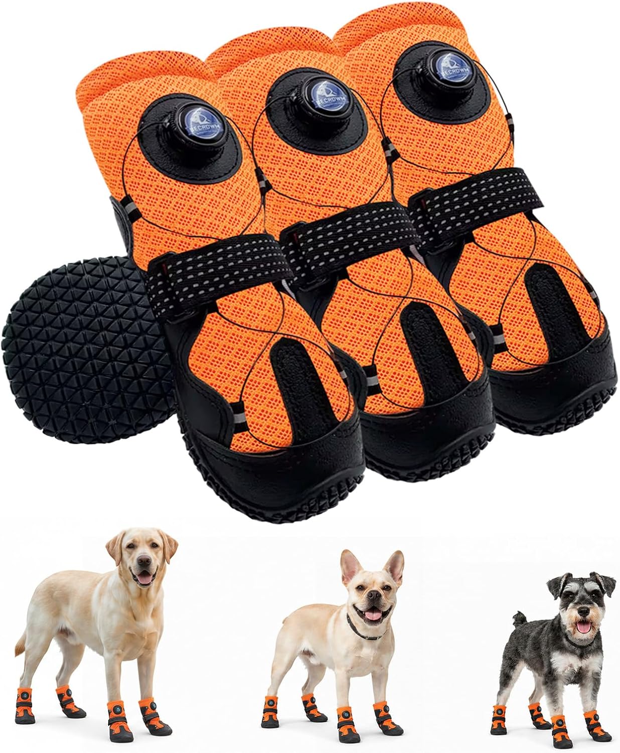 Dog Shoes for Hot Pavement, Rotary Dial Dog Boots for Dogs