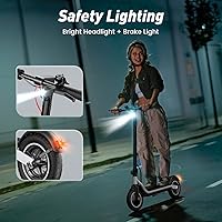 Vista 24 de Patinete eléctrico para adultos y niños grandes, alcance de 23/21 millas, velocidad máxima de 22/18 MPH, potente motor de 650/500/350 W, neumáticos