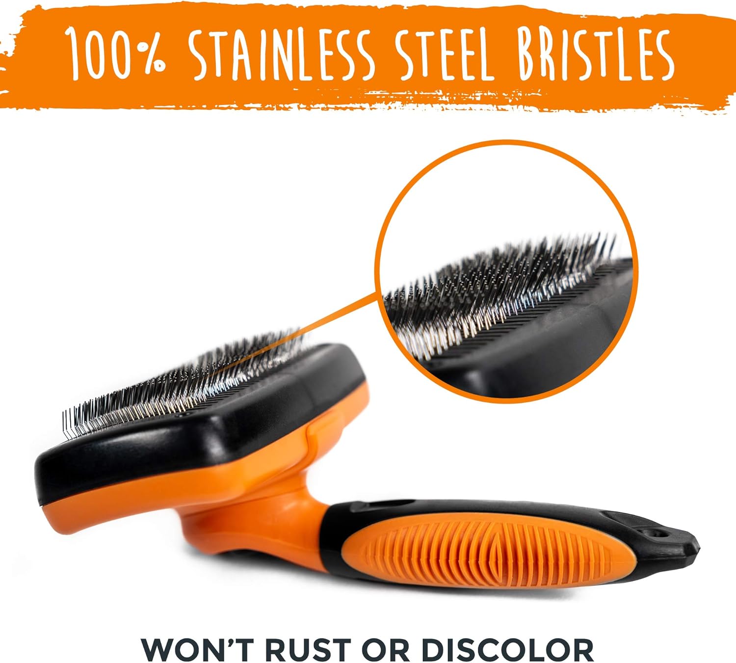 Mighty Paw Dog Slicker Grooming Brush SelfCleaning Pet Brush. 100