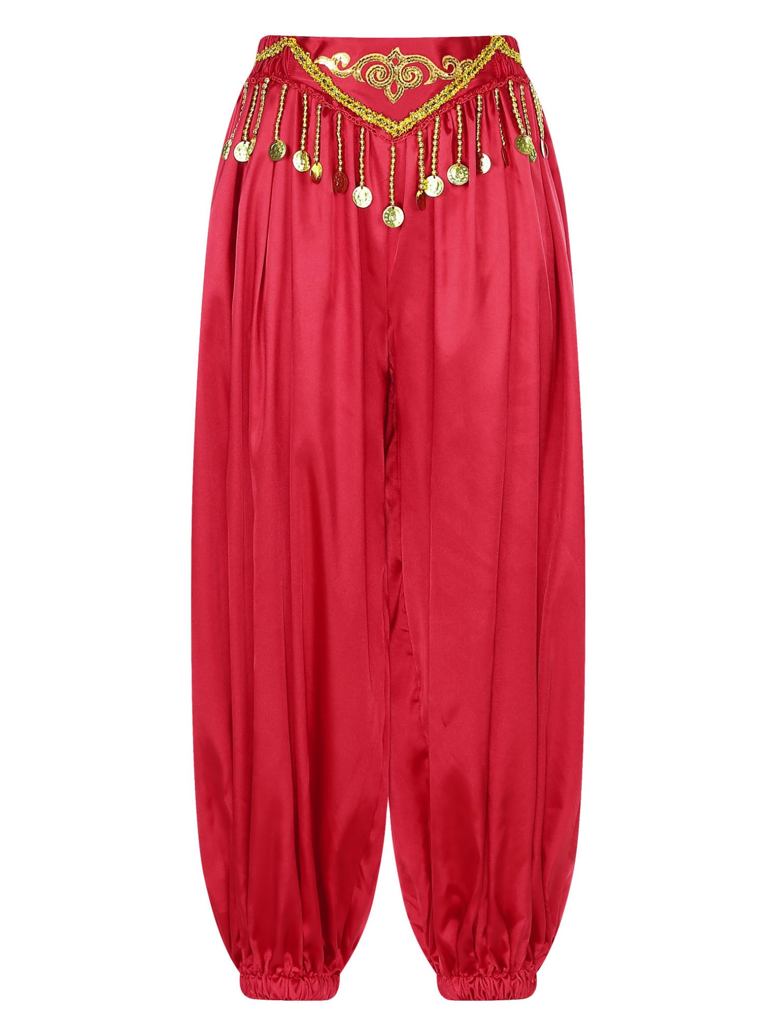 Freebily Womens Belly Dance Pants Baggy Harem Pants Indian Dance Costume Trousers Halloween Cosplay Outfit