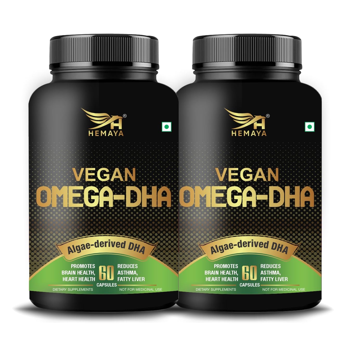 Hemaya Omega 3 Vegetarian Capsules for Men and Women with DHA Rich