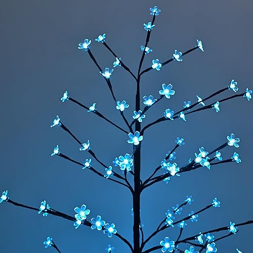 Miniatura 12 de Sakura - Luces de árbol bonsái de 6.5 pies, funciona con enchufe, 208 luces LED artificiales para dormitorio, decoración del hogar, habitación