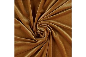 Gilded Glamour: Stretch Velvet Gold Fabric by the Yard