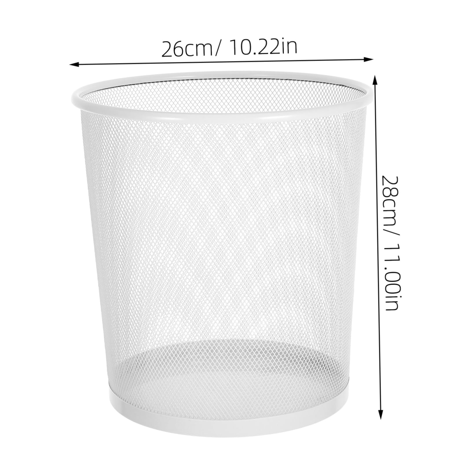 PRETYZOOM Cestino per Rifiuti Design Semplice in Ferro Elegante e Resistente, Cestino in Rete Capacità e Stile Versatile per Ufficio per Uso Sotto Scrivania