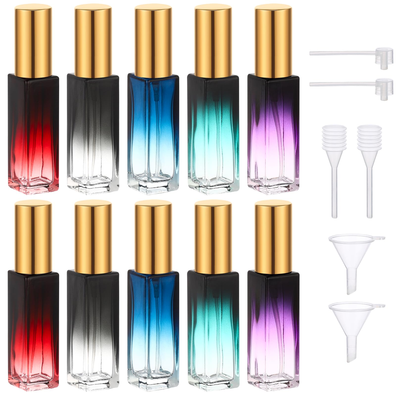Segbeauty Atomizador Perfume Recargable, 5 Piezas 10ml Portátil Contenedor de Perfume de Viaje, Adecuadas para la Aviación, Viajes Accesorios (Azul Semitranslúcido) — view 30