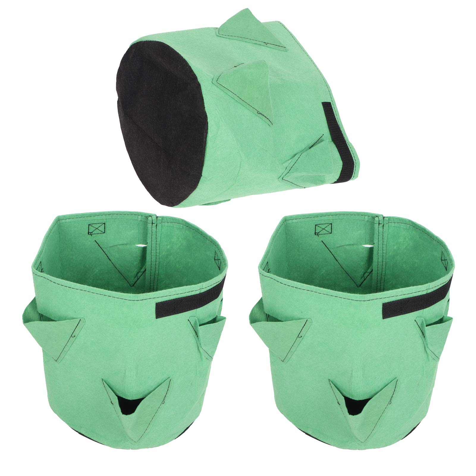 Plant Container, Anti‑corrosion Felt Growing Bag Large Capacity for Greening Projects for Flower Nursery Production