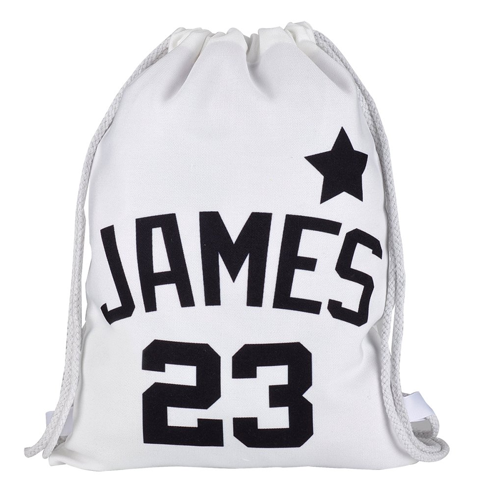 Personalized Drawstring Canvas Backpack Bag, Custom Gym Sack, Sports Team Backpack