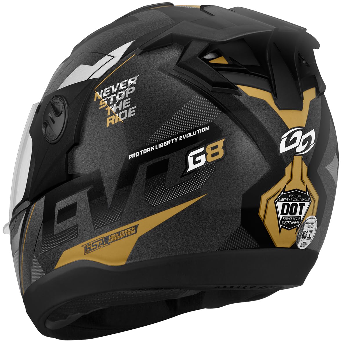 CAPACETE FECHADO PRO TORK EVOLUTION 788 G8 EVO BLACK EDITION BLACK