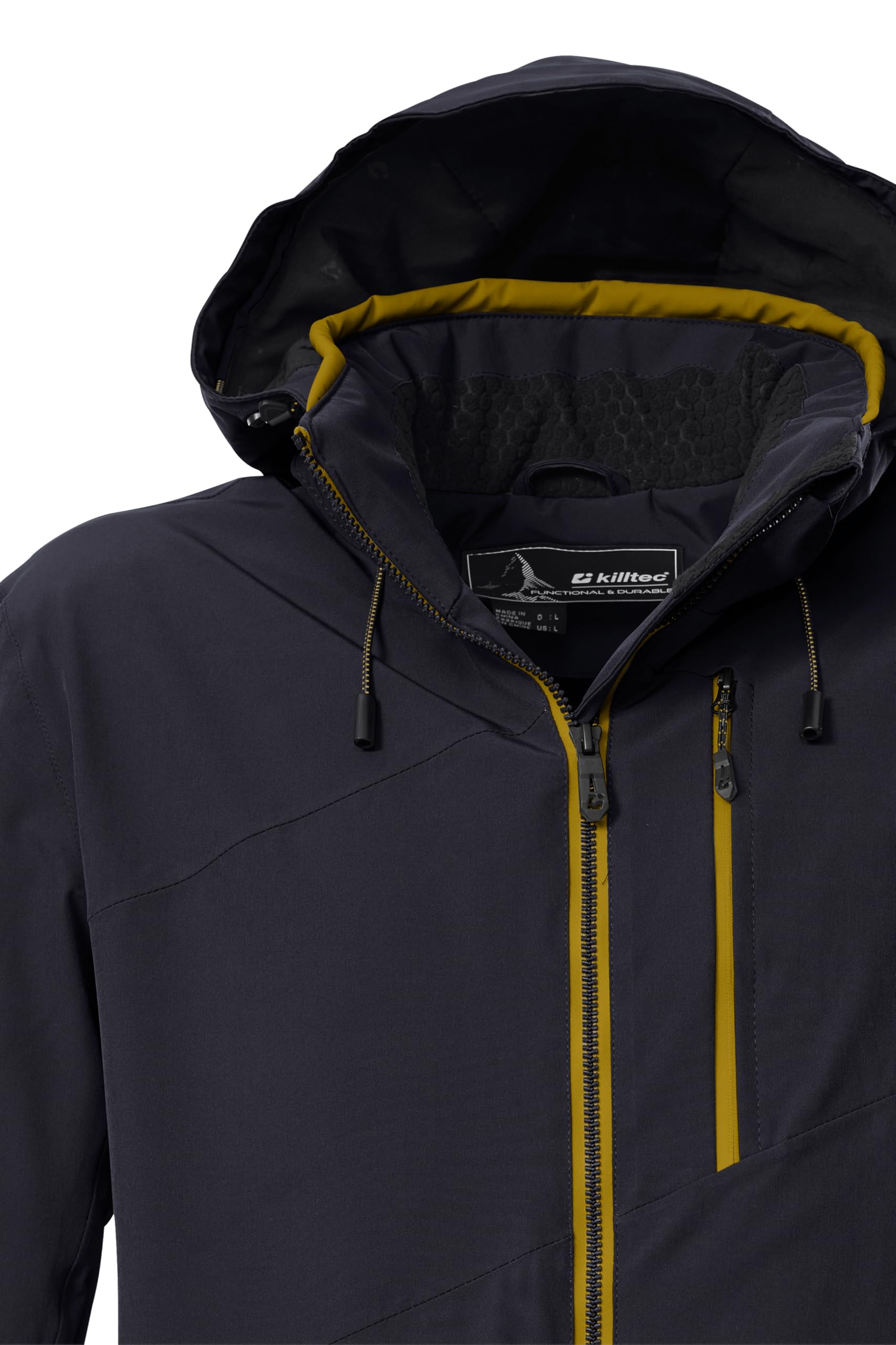 Killtec Kurtka outdoorowa/funkcjonalna z odpinanym kapturem i osłoną przeciwśnieżną Mężczyźni Ksw 24 Mn Ski Jckt