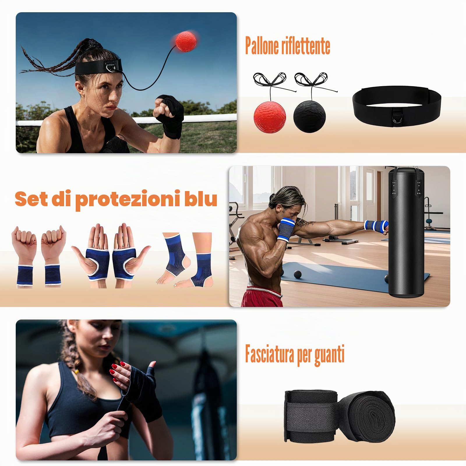 Sacco da Boxe 120CM per Adulti Set, con Guantoni da Boxe, Kit Protezioni Blu, Palla di Rimbalzo, Catena e Gancio, Sacco Boxe Per Allenamento Casa Palestra, Kickboxing, Muay Thai, Karate, Taekwondo