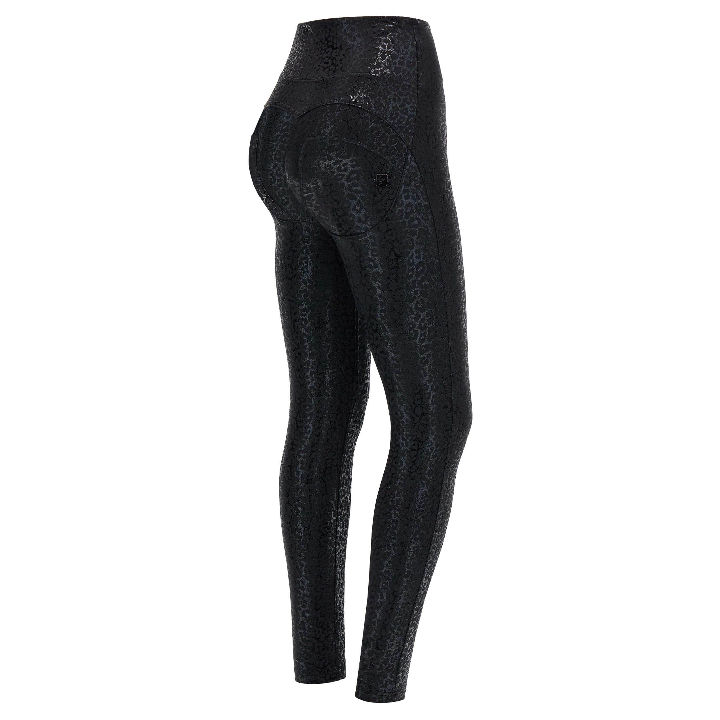 FREDDYWR.up® High Waisted Cotton Trousers with Shiny Animal Print