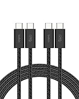 Vista 1 de Belkin Paquete de 2 cables USB C a USB C, 6.6 pies, 240 W, cargador tipo C, cable de carga para iPhone, suave, trenzado, flexible para iPhone 17