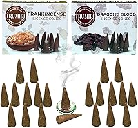 Vista 161 de TRUMIRI Incense Cones - Combo Pack of 20 Cone Incense - 10 Nag Champa + 10 Palo Santo - Insence Cones - Incense Cones Scented - Cone Incense Scents
