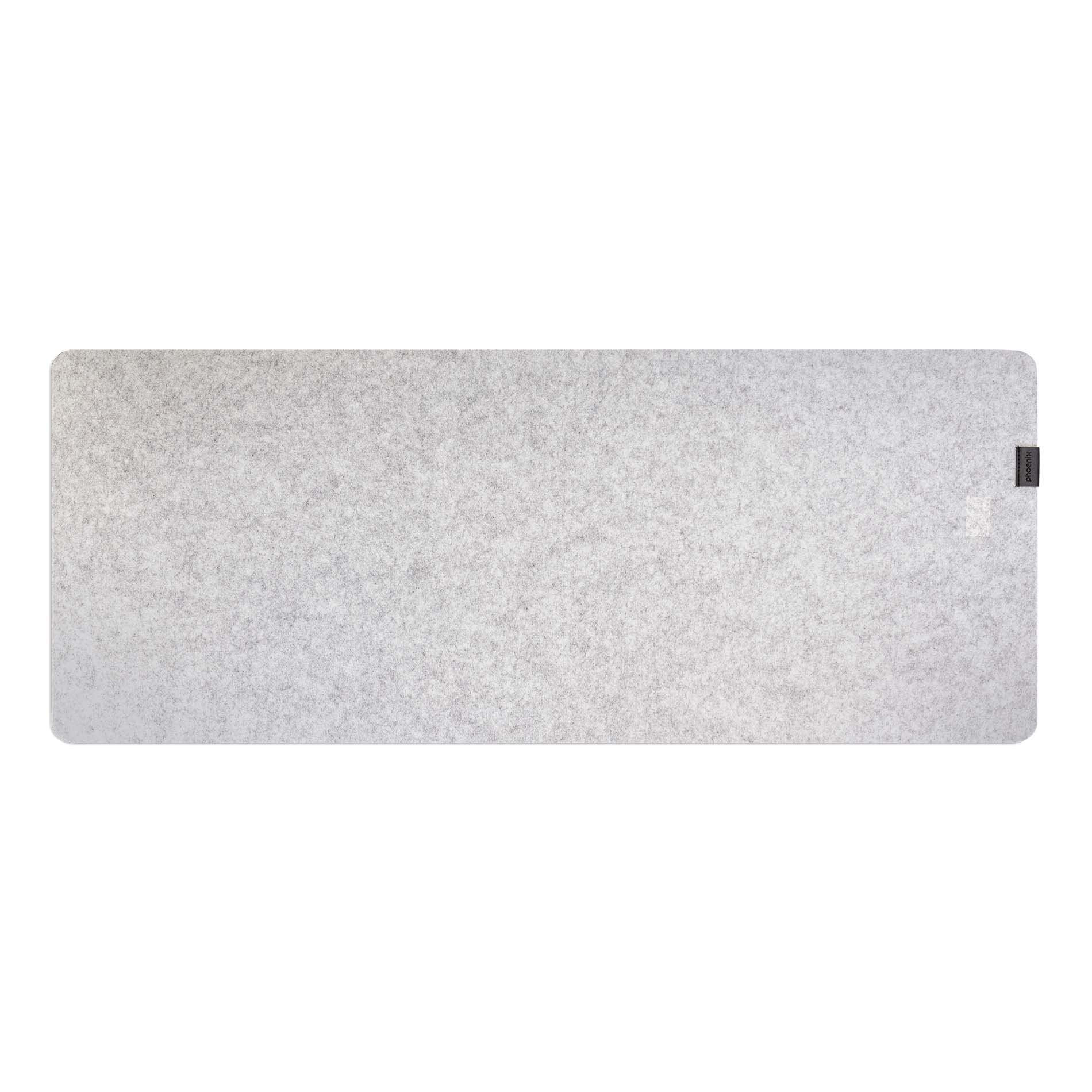 Phoenix Sizigia Alfombrilla Premium de Fieltro Extendida X-Large | Base Antideslizante | Superficie Suave y Resistente | Protección de Escritorio para Teclado y Ratón | Gris