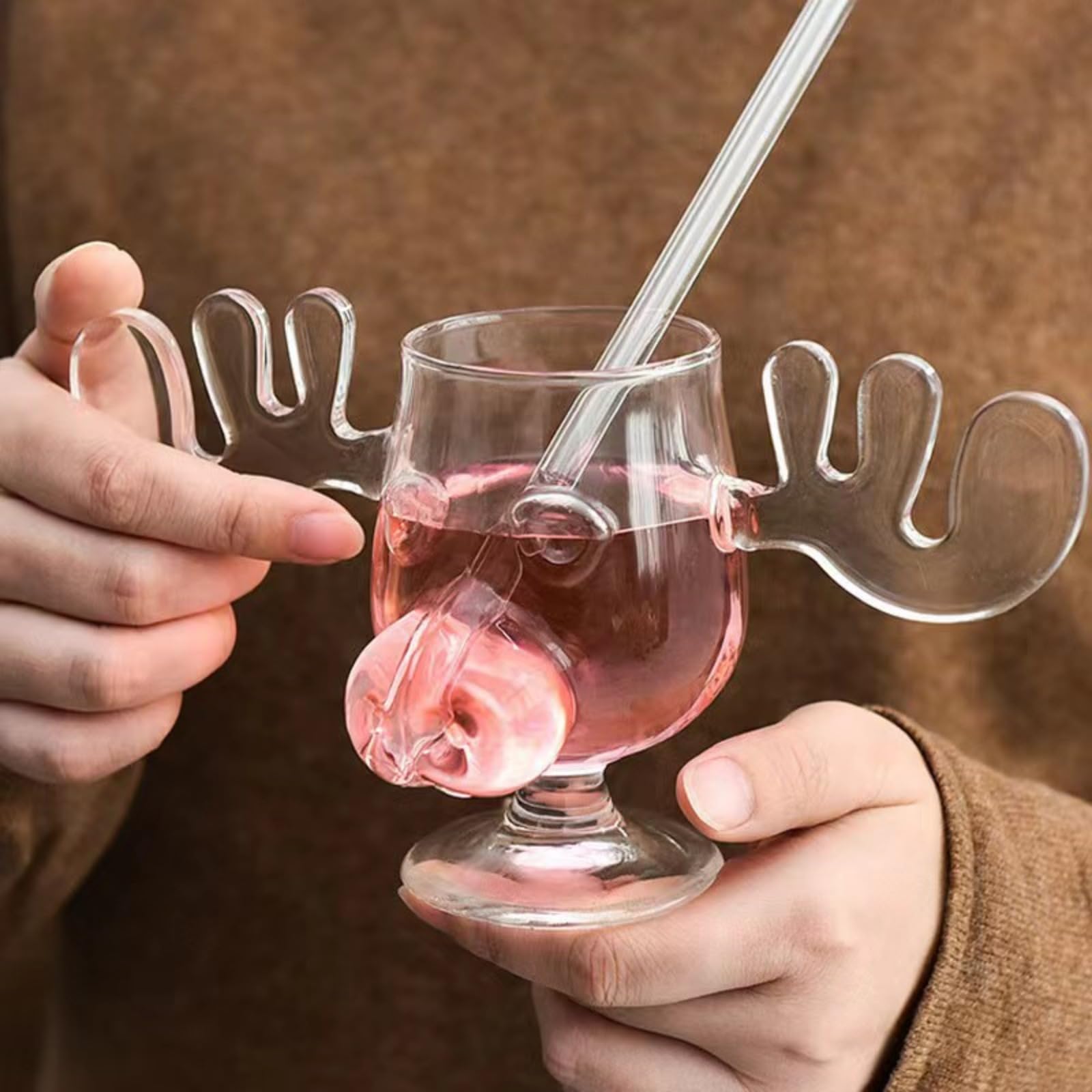 Generisch Set di calici per alci, 2026, set di bicchieri per alci, in vetro, per caffè, tè e bevande (3 pezzi)