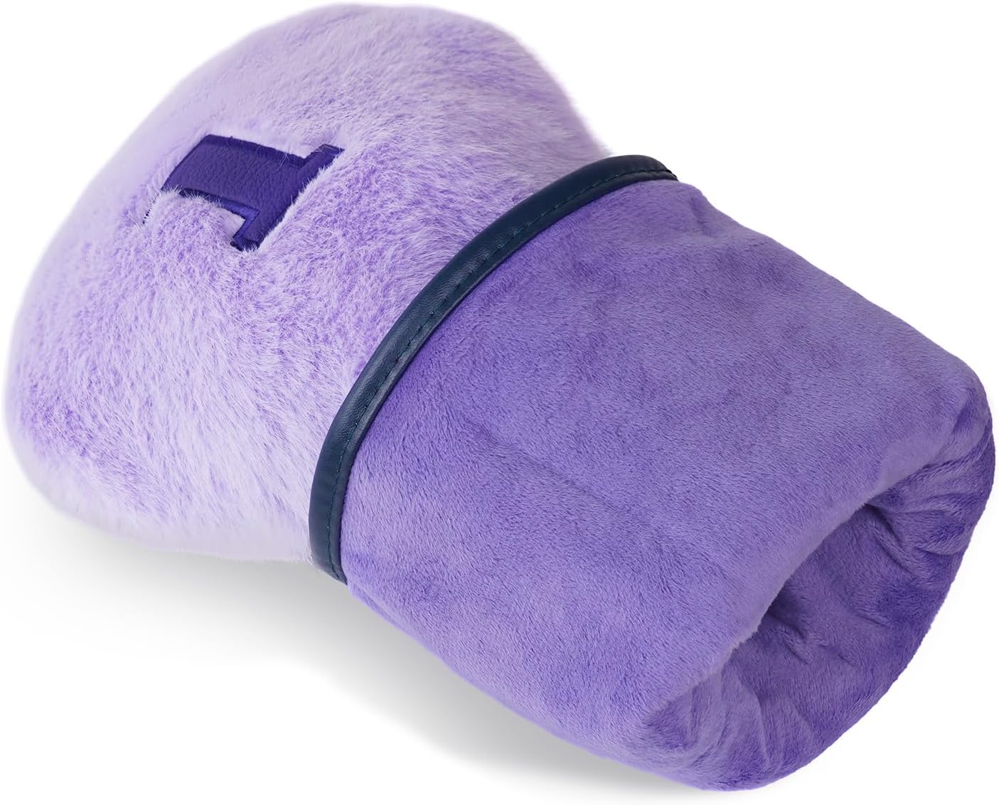 Purple Golf Driver Head Cover Front Plush Back Leather Printing Jacaranda Driver Headcover for Women Lady