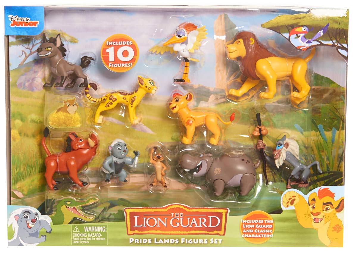 Disney Junior The Lion Guard Pride Lands Figure Pack, 10-Piece Deluxe