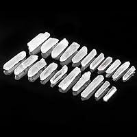 Vista 4 de Jovivi Puntos de cuarzo de cristal crudo natural natural a granel de 0.5 lb Fragmentos de 14-20 piezas promedio 0.984 in-2.953 in