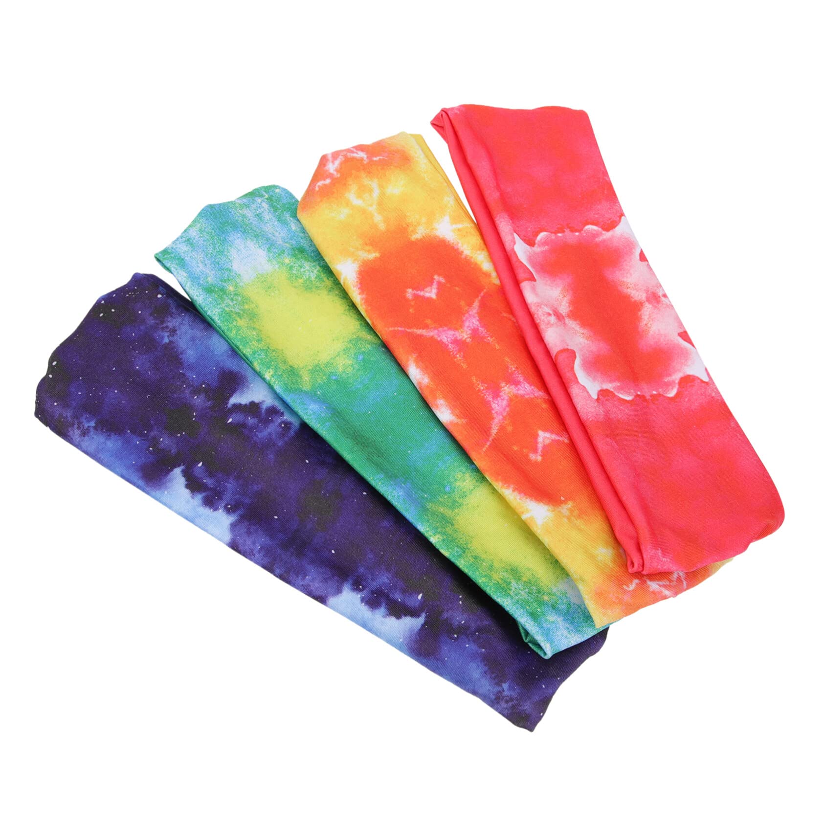 INOOMP 12pezzi Fasce Sportive Antiscivolo Per Allenamento Fasce Per Stile Tie-dye Comfort e Stabilità Per Yoga Corsa e Fitness