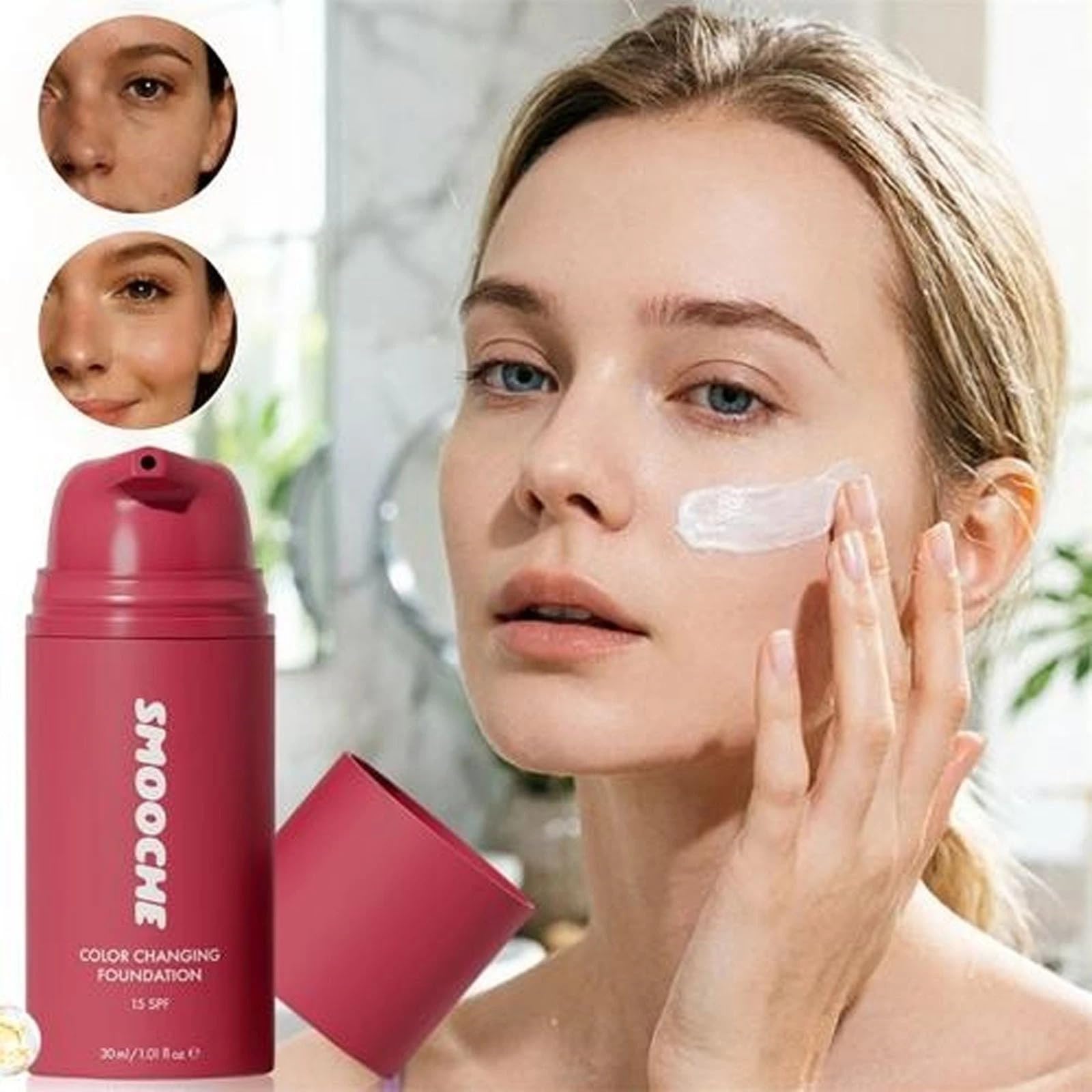 Smooche Color Changing Foundation - Smart Skin-Adaptive Liquid Makeup, Lightweight & Long-Lasting (1pcs) — view 2