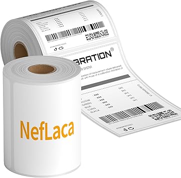 Thermal Label Roll,Shipping Label 4x6,NefLaca Mailing Label,Printer Paper 4"x6",Permanent Adhesive Label,Compatible with Rollo, Zebra, MUNBYN Thermal Printer,250 Labels per Roll,2 Rolls,500 Labels