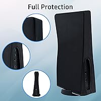 Vista 5 de Wigearss vertical Mode Dust Cover for PS5 Console 1680D Oxford Cloth Anti-Scratch Waterproof Dust Guard Backend Cutaway Design