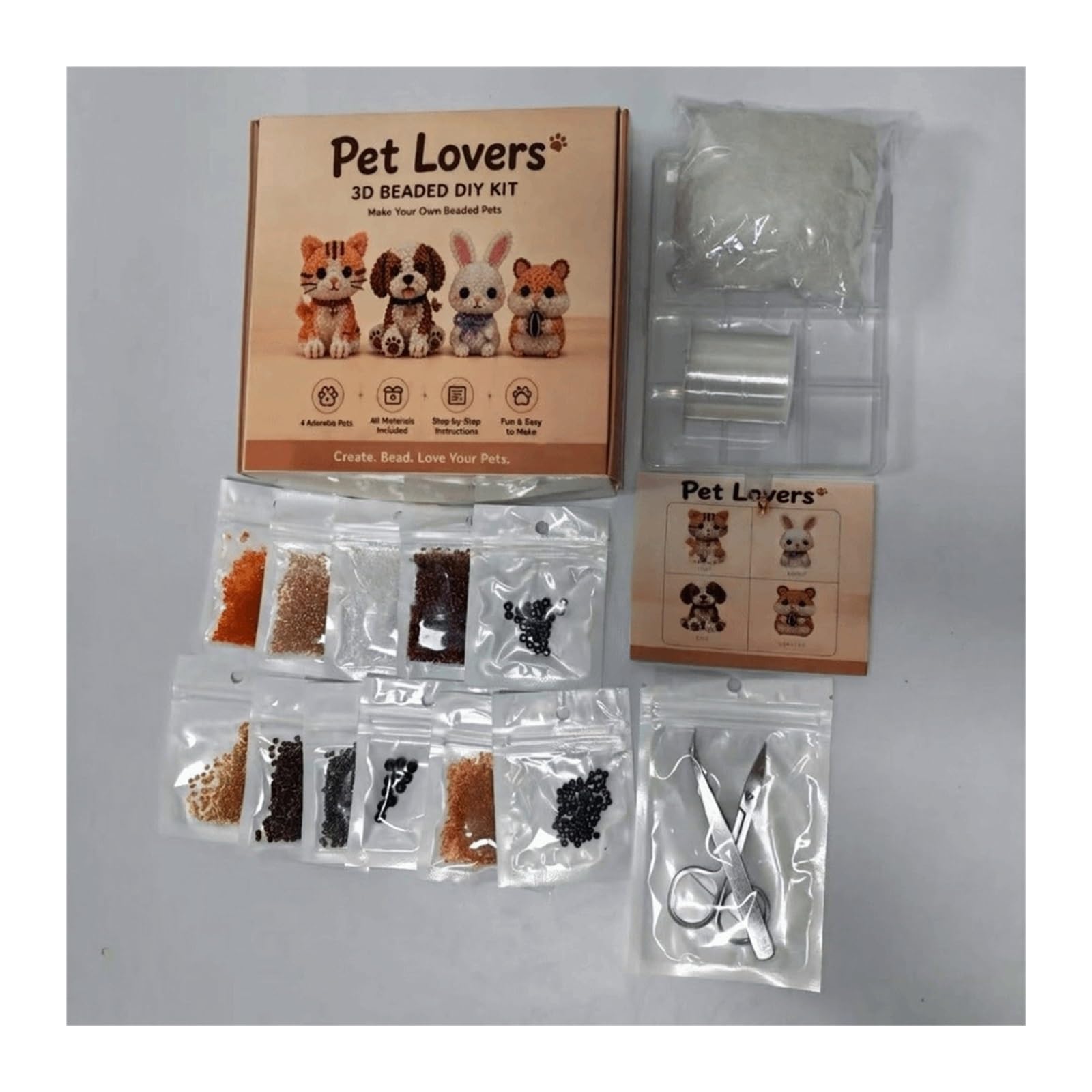 Senyoi DIY Beads kit Handmade DIY Animal Bead Embroidery Kit