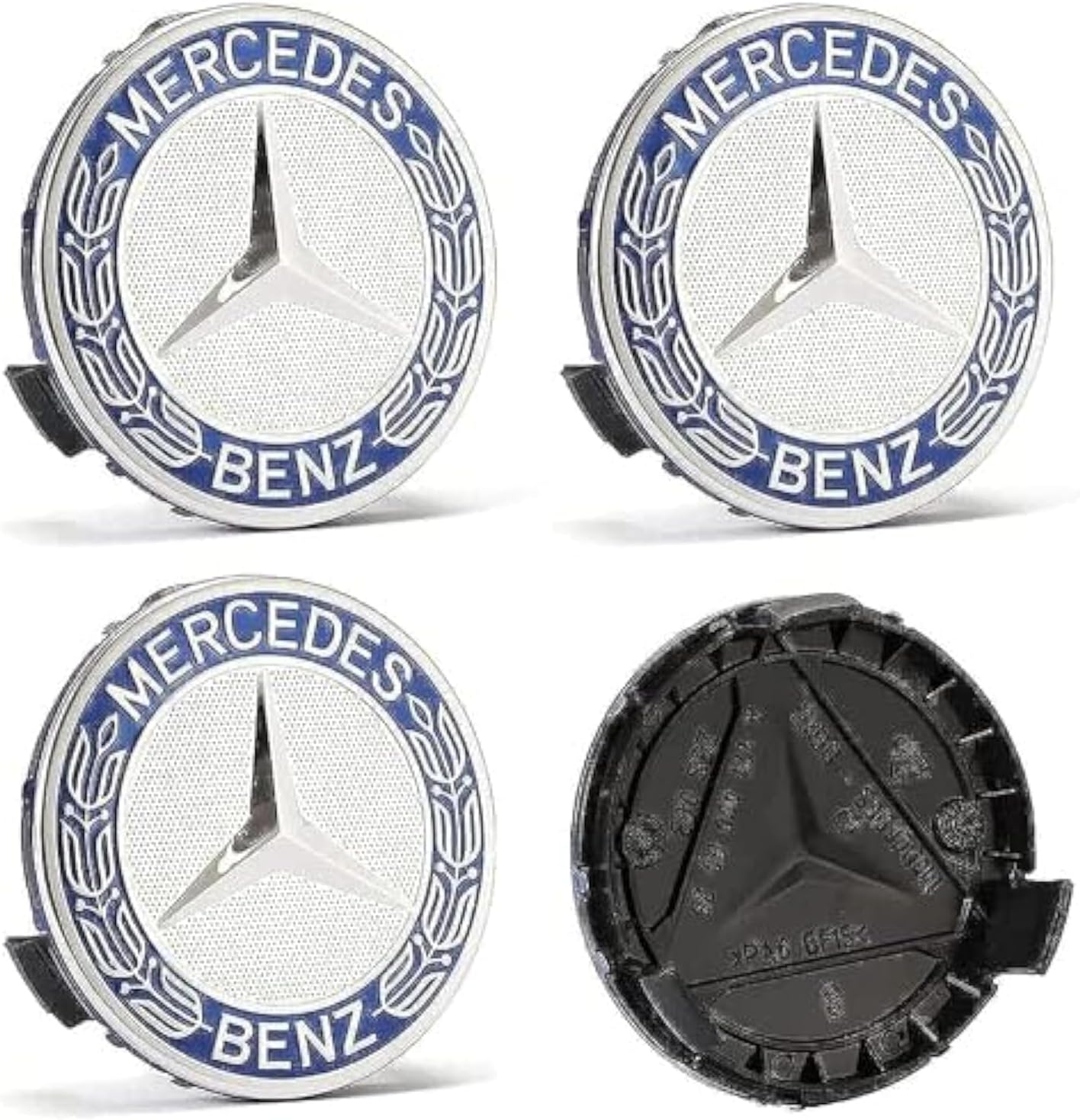 HUIYI 4PCS Replacement Wheel Center Caps Parts Compatible with Mercedes Benz,75mm/2.95'' Rim Center Hub Caps for Mercedes Benz (HUIYI)