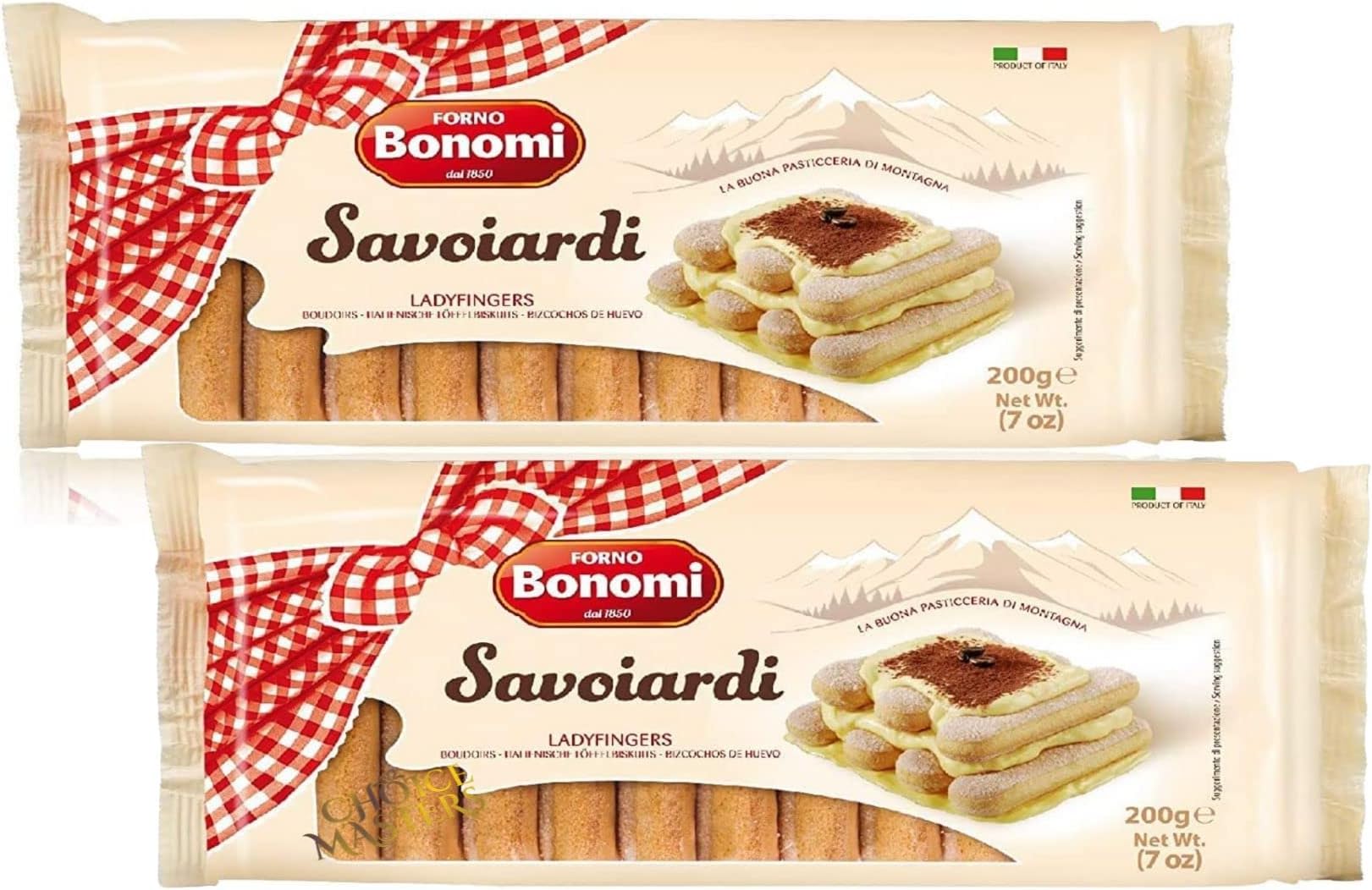 2 x Savoiardi Lady Fingers, Forno Bonomi, almond cookie, 200g, 7oz, prefect with classic Italian Tiramisu