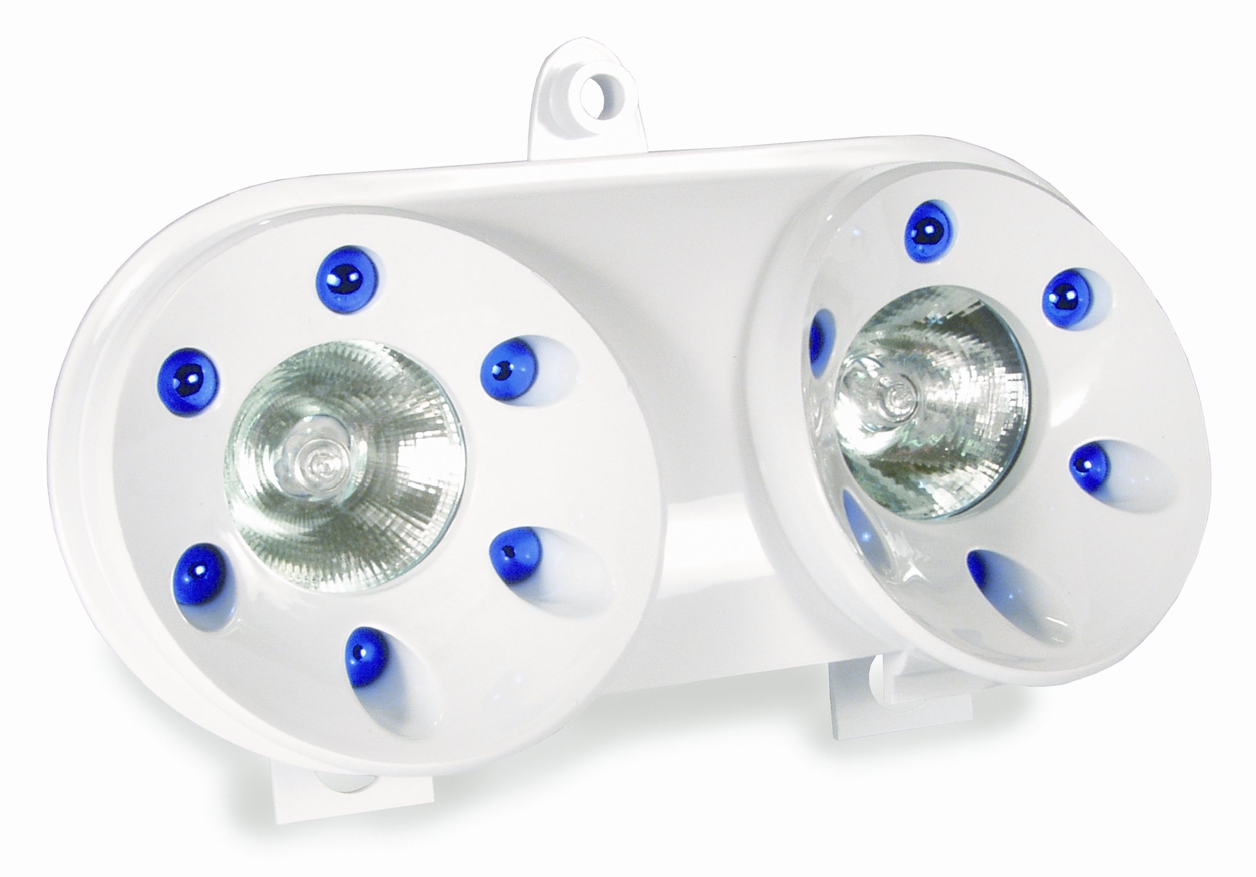 MASCHERA DOPPIO FARO ALOGENO BIANCO LED BLU MBK BOOSTER NEXT GENERATION '94/'98
